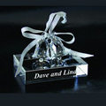 Crystal Wedding Bell Set w/ Base